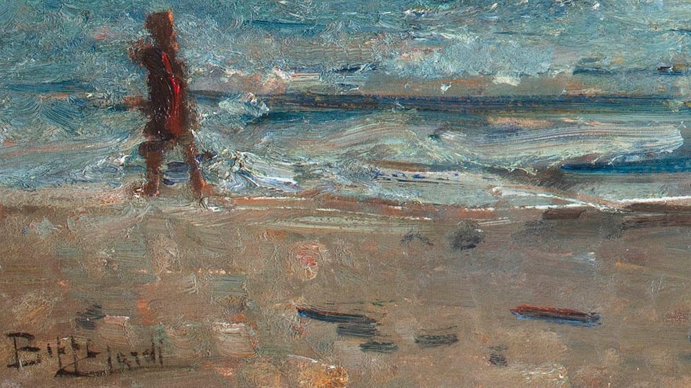 Tableau De Beppe Ciardi (1875 –  1932) " La Mer"-photo-1