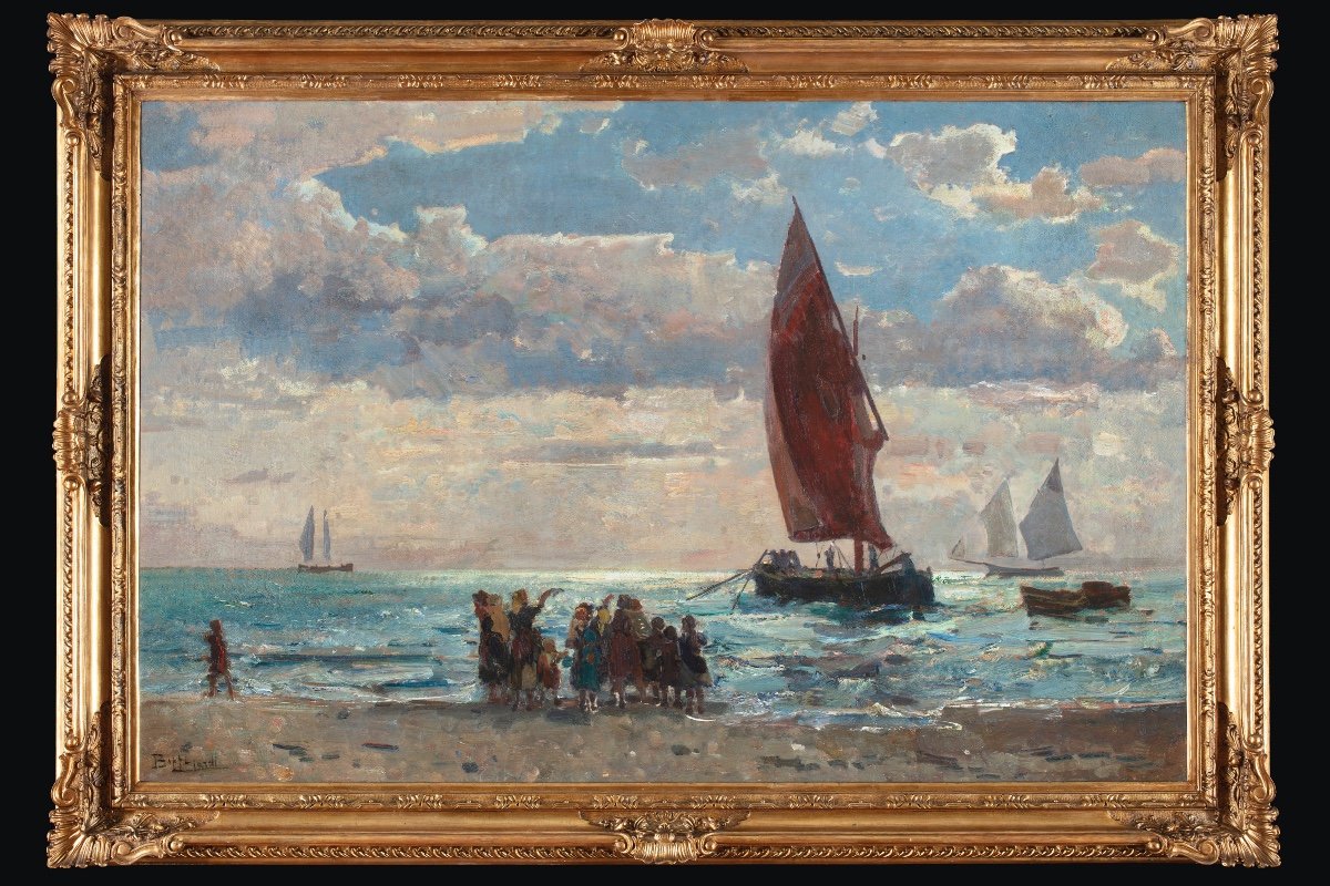 Tableau De Beppe Ciardi (1875 –  1932) " La Mer"