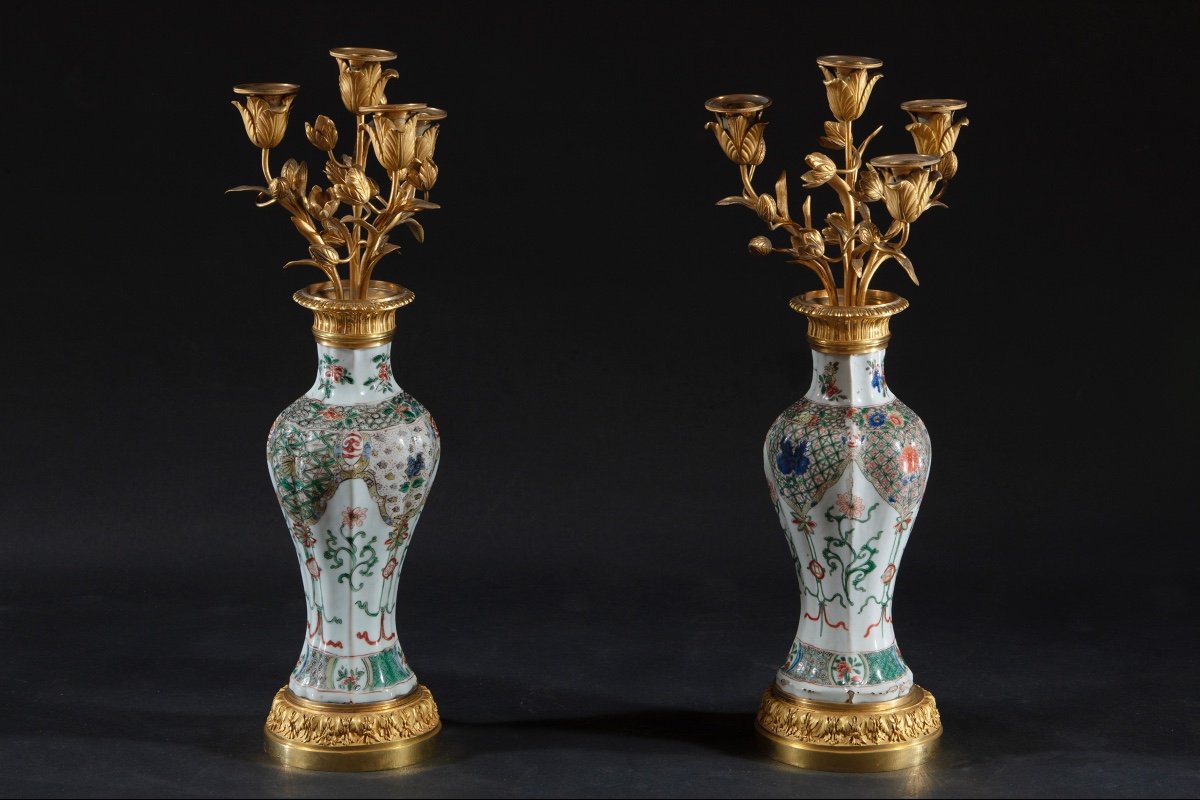 Paire De Vases De Famille Vert Chinois-photo-2