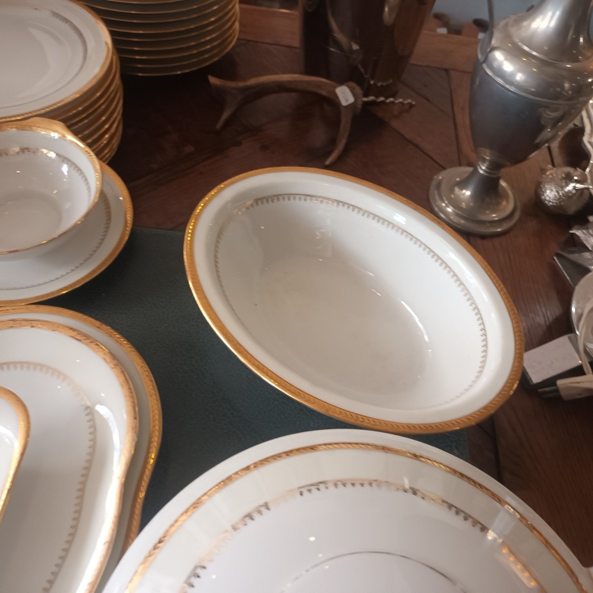 Chastagner Limoges Porcelain Service 58 Pieces-photo-5