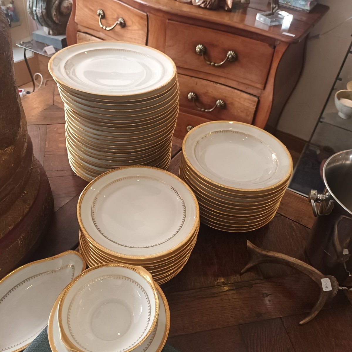 Chastagner Limoges Porcelain Service 58 Pieces-photo-6