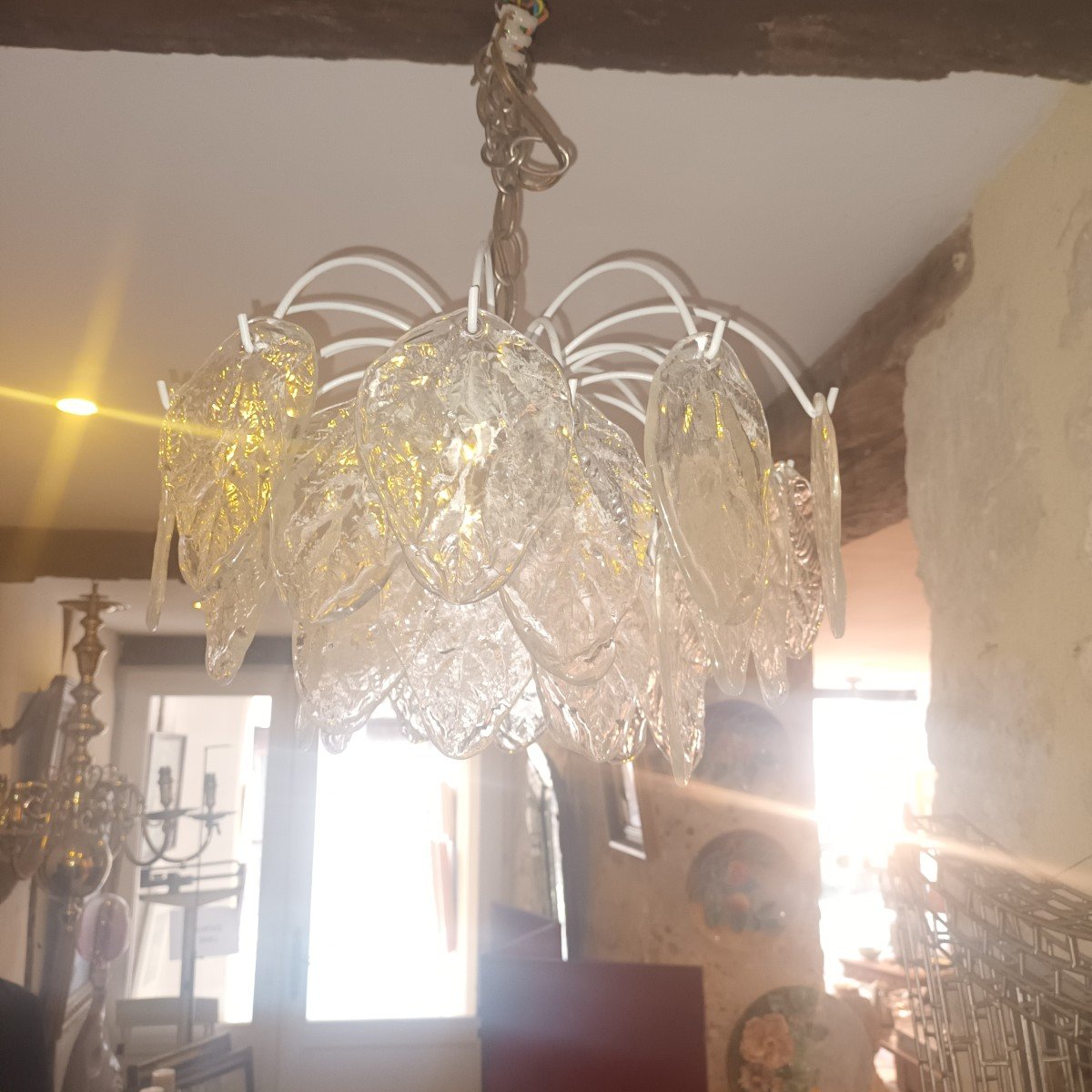 Murano Glass Chandelier By Gino Vistosi-photo-3