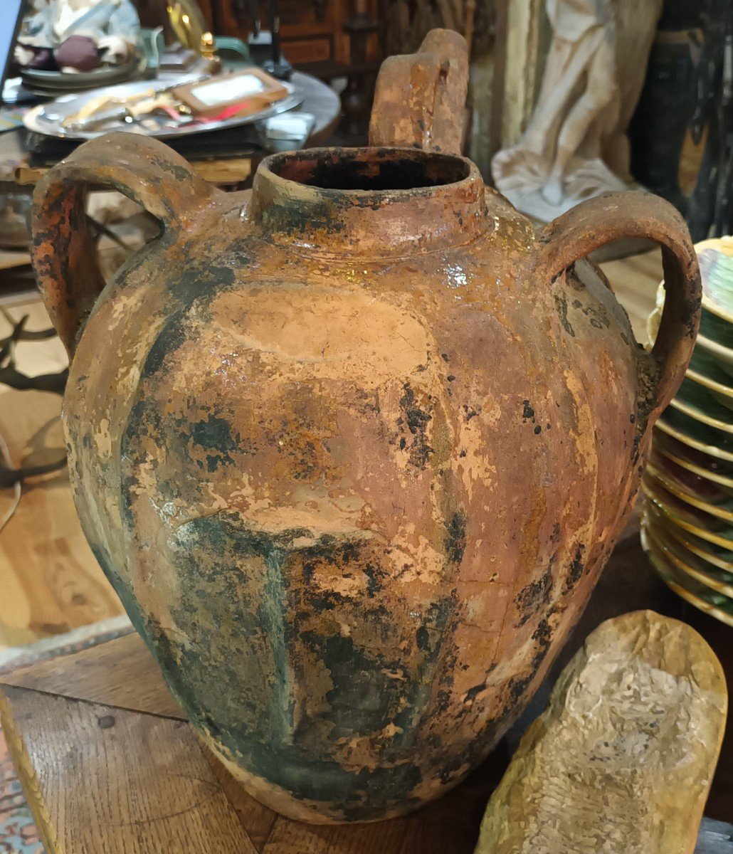 Large Buire Or Vinegar Pot 19th Century, France Limousin-photo-2