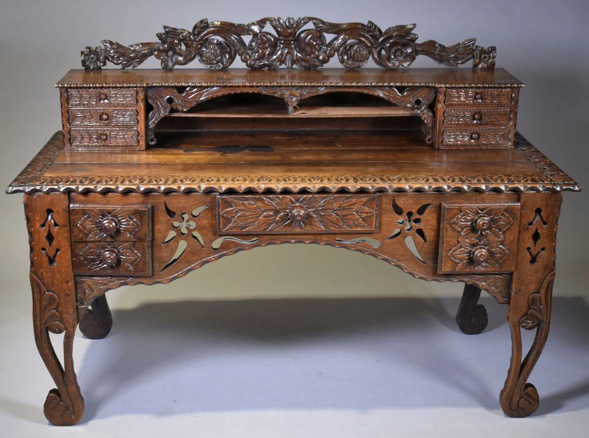 Very Rare Black Forest Desk Late 19th Century -photo-2