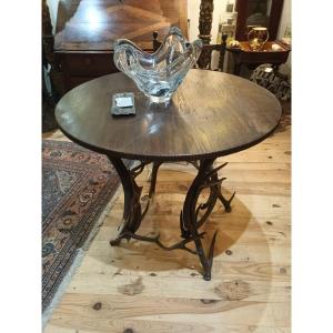 Black Forest Round Table Deer Antler Legs