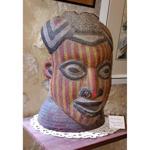 Old Beaded Bamoun Mask, Origin Cameroon