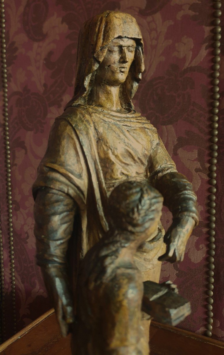 Statue Sainte ANNE  XVIIème Bois