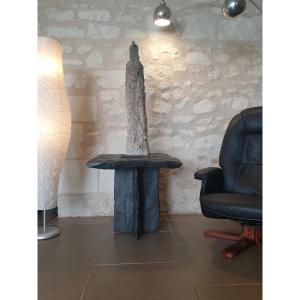 Table basse en Ardoise brute