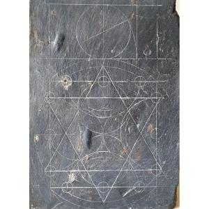 Curiosity, Mystic Or Freemason Engraved Slate