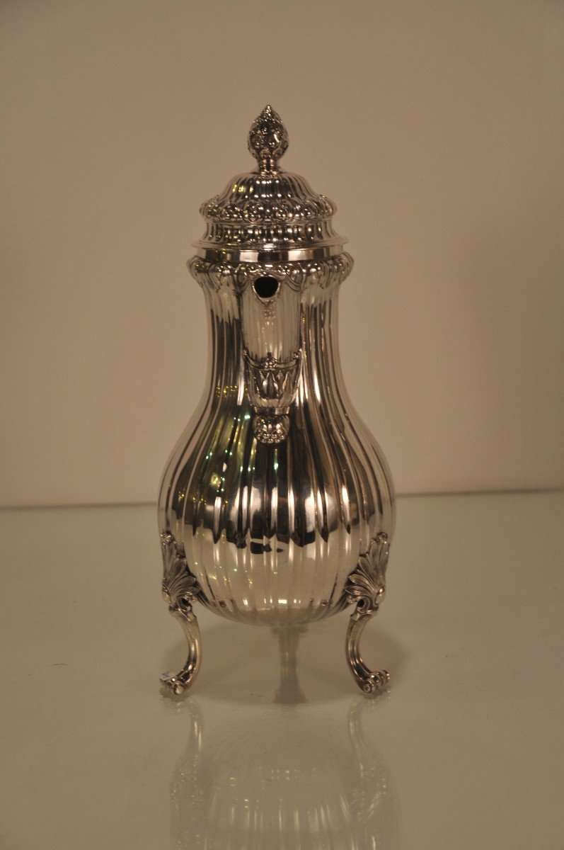 Cafetière En Argent D’époque Louis XVI -photo-2