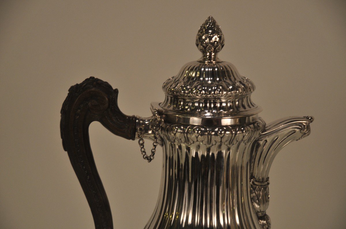 Cafetière En Argent D’époque Louis XVI -photo-2