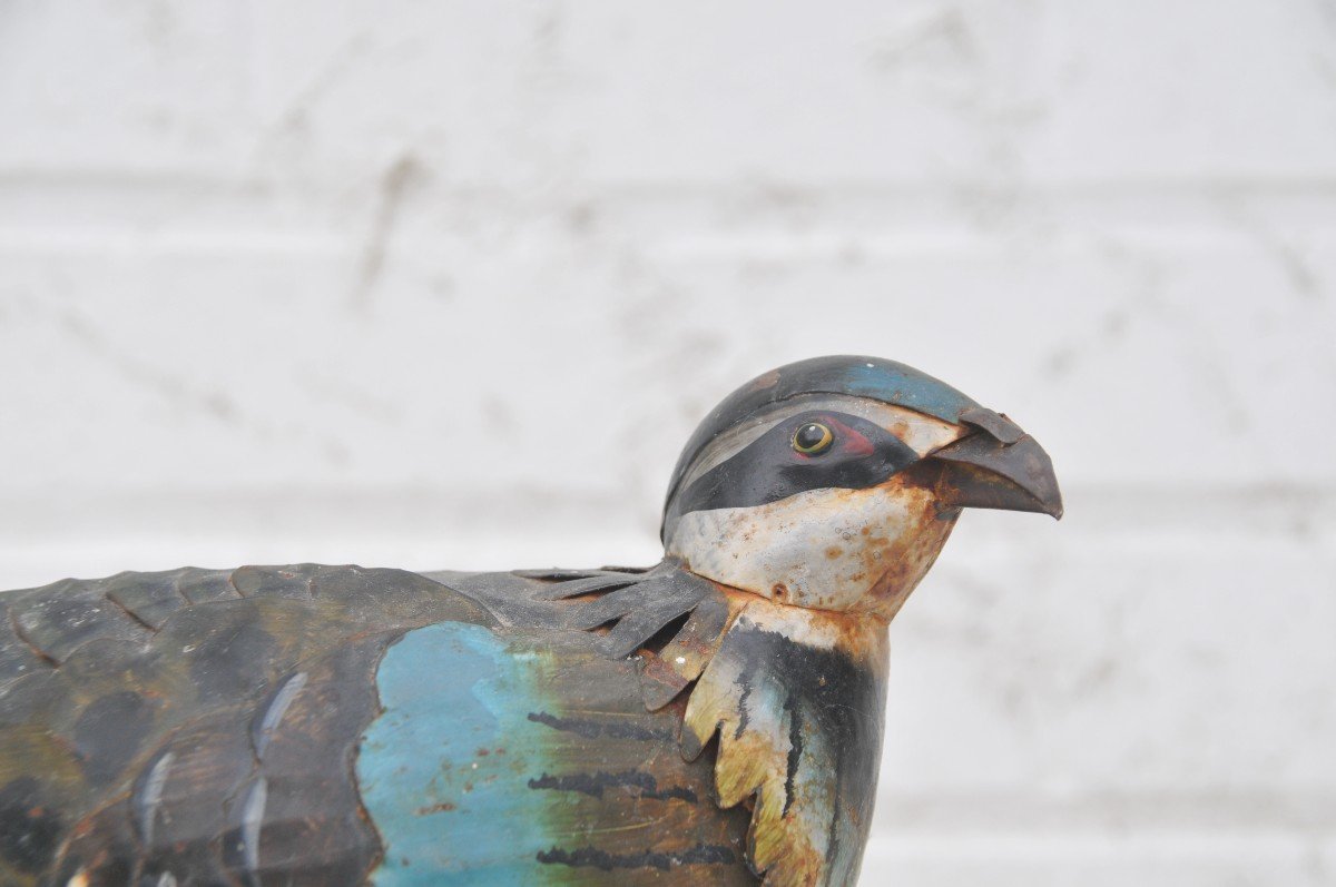 Two Partridges In Painted Tin -photo-1