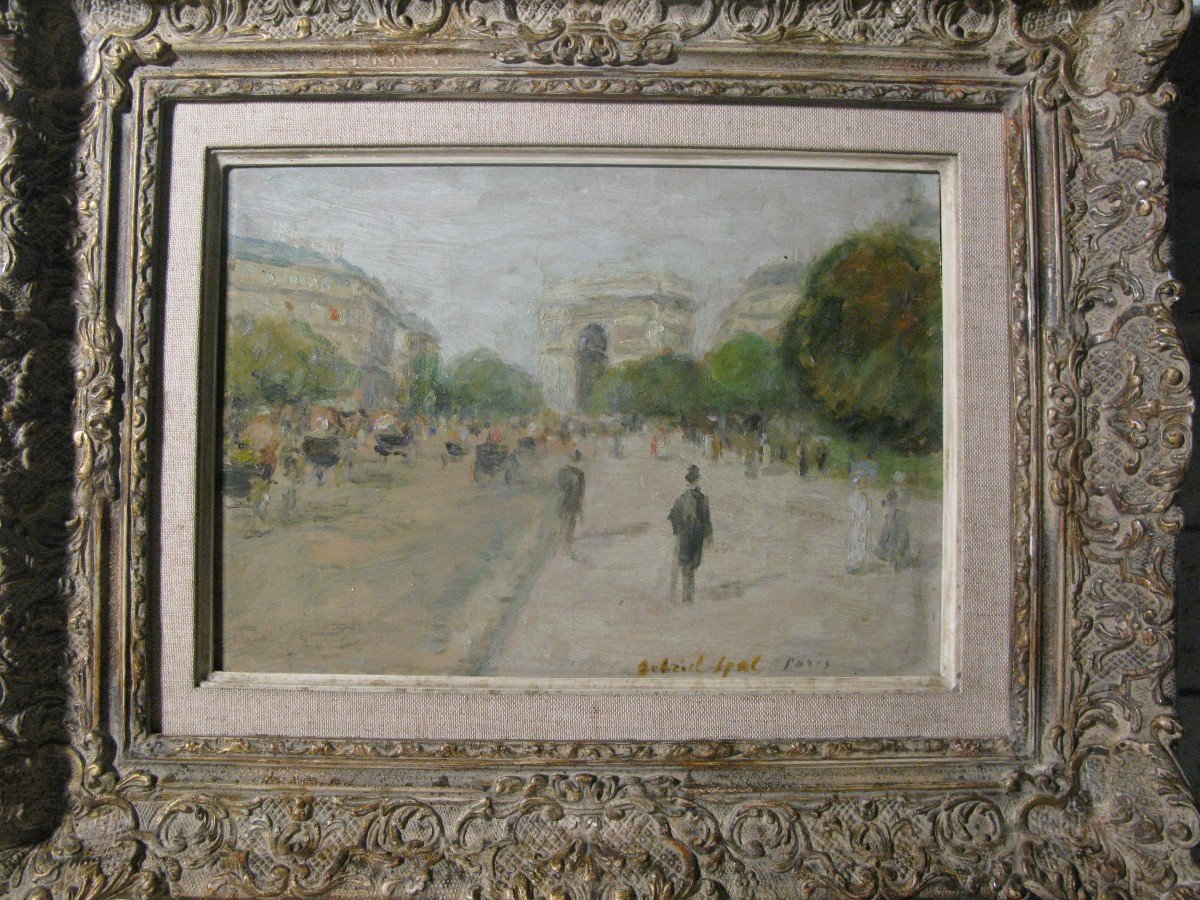 Avenue Du Bois De Boulogne Signé Gabriel Spat (1890-1967)