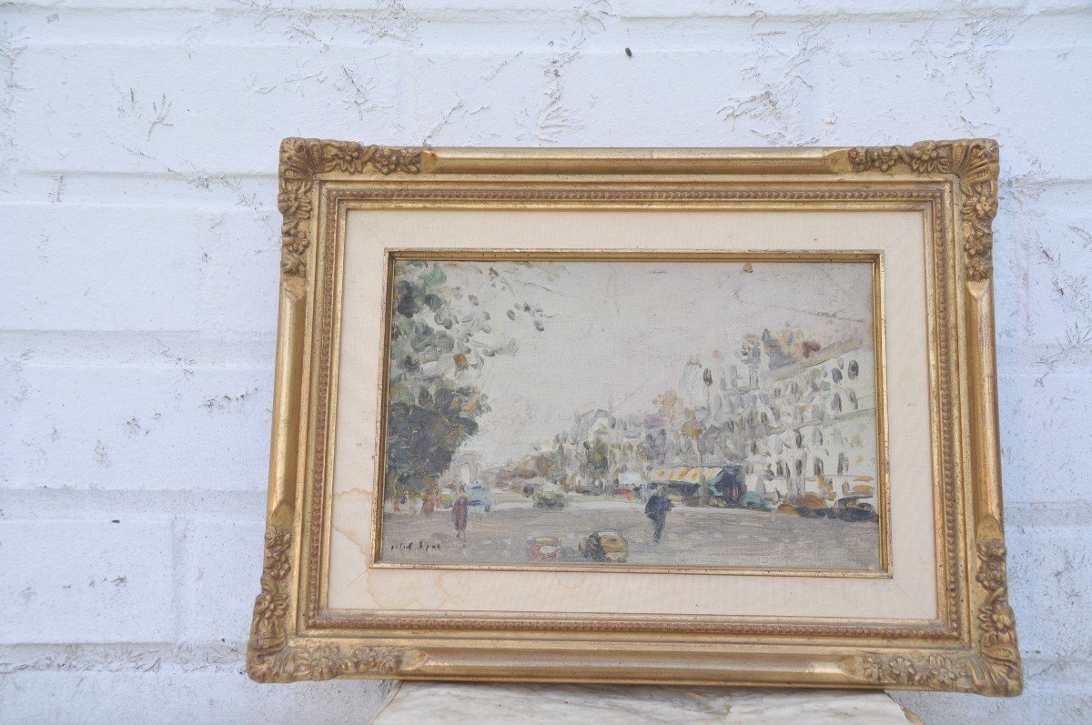 Boulevard Près De La Place De l'Etoile Signé Gabriel Spat 1890-1967