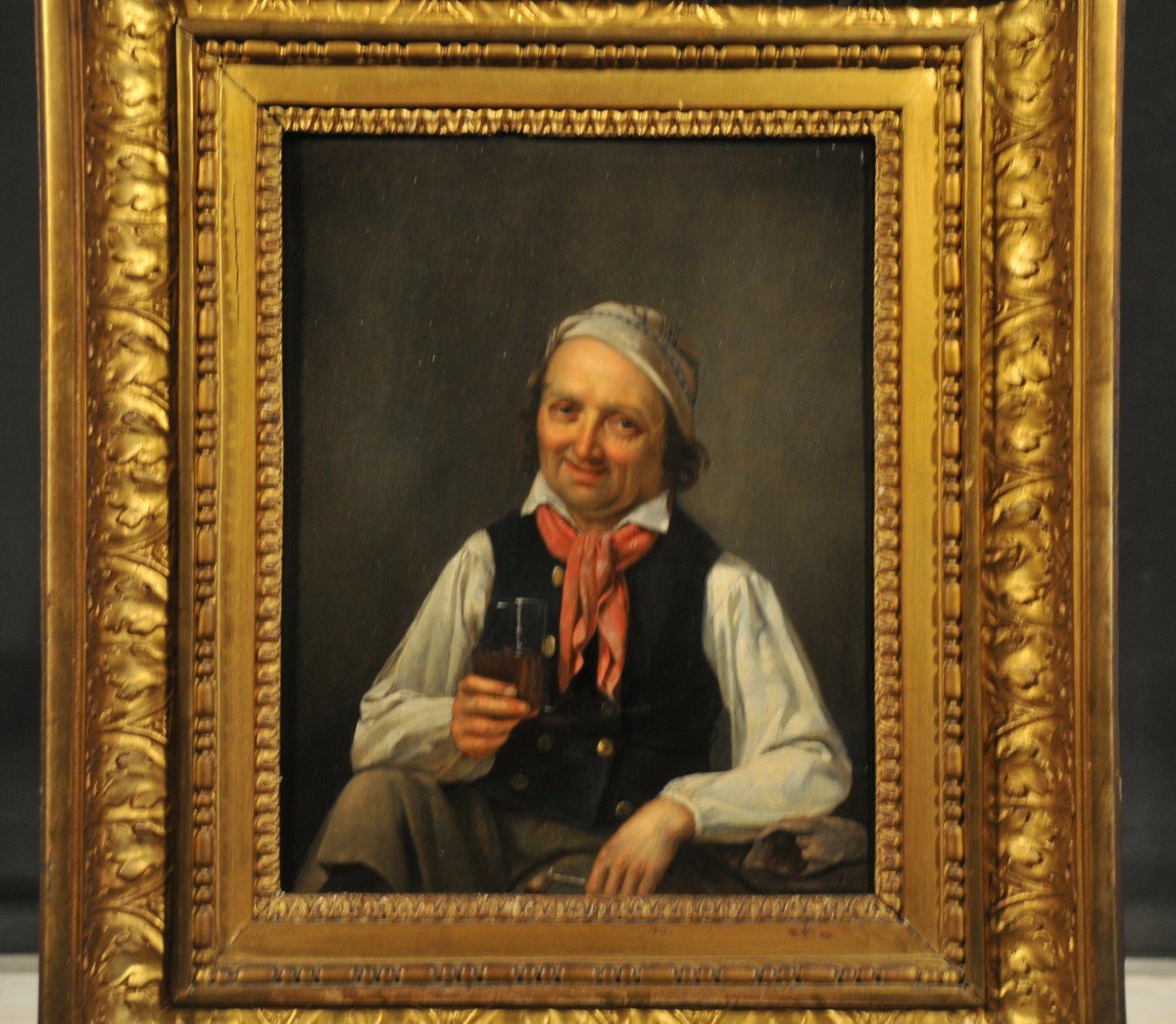 Portrait Of An Innkeeper By Jos Geirnaert (1790-1883) Belgian School -photo-4