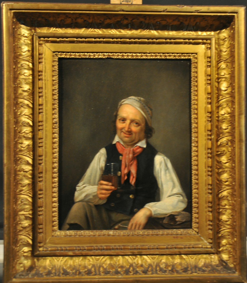 Portrait Of An Innkeeper By Jos Geirnaert (1790-1883) Belgian School 