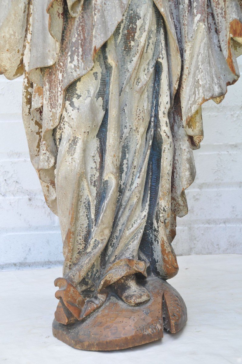 Saint In Carved Wood XVI-xvii 'century-photo-3