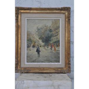 Boulevard Haussmann Paris, Signed Gabriel Spat 