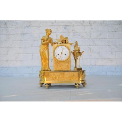 Charles X Period Gilt Bronze Clock
