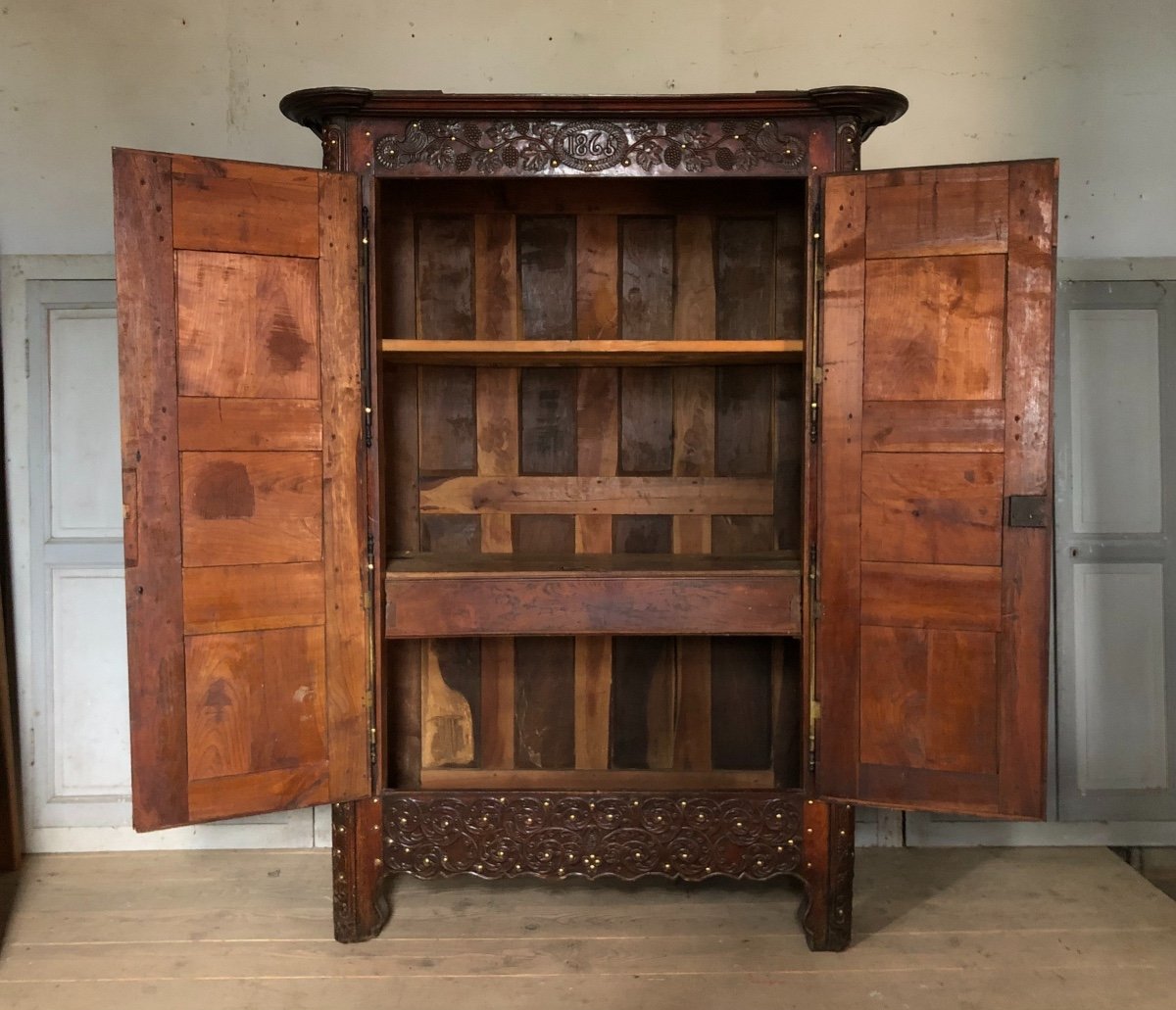 Armoire Bretonne Louis XV Dite De Colorec Cerisier-photo-2