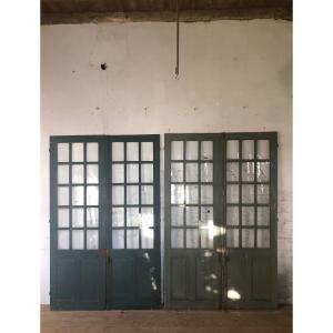 2 Pairs Of Large Glass Doors