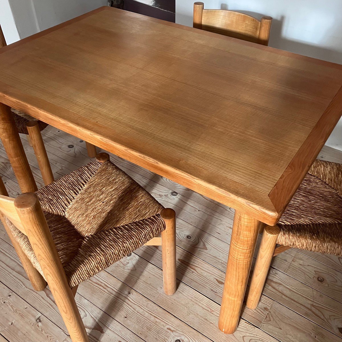 Table "dordogne " De Charlotte Perriand Circa 1960 En Frêne-photo-4