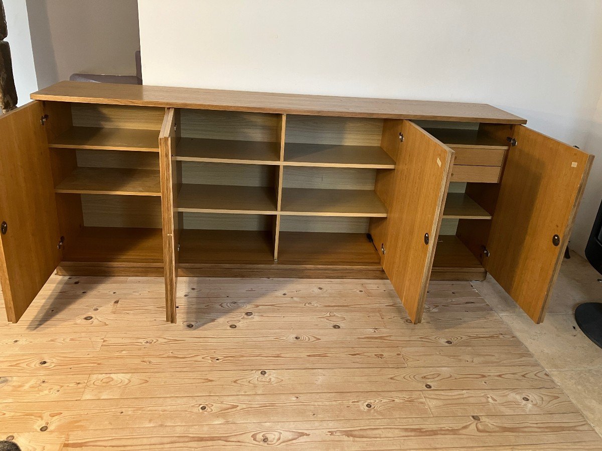  1970s Brutalist 4 Door Natural Oak Sideboard By Gerard Bartels-photo-4