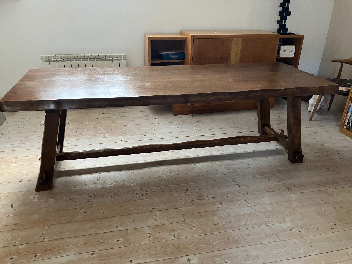 Large Table By Olavi Hanninen 1960 In Elm For 10 People-photo-2