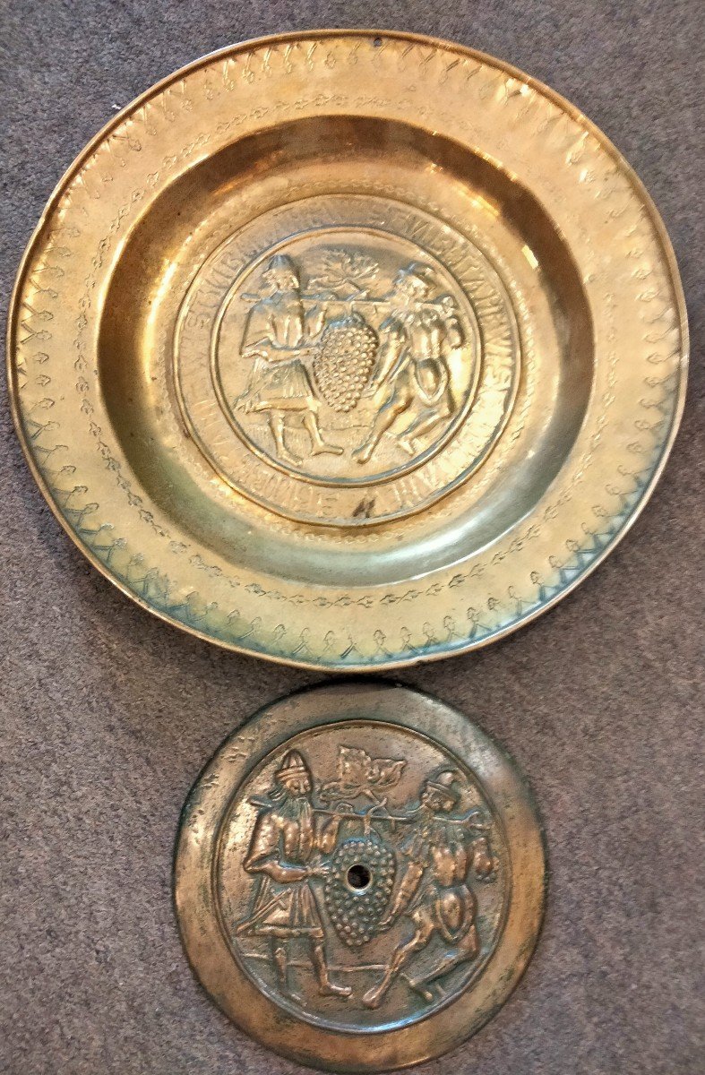 Collection Plate & Its Bronze Matrix Nuremberg 16th Century