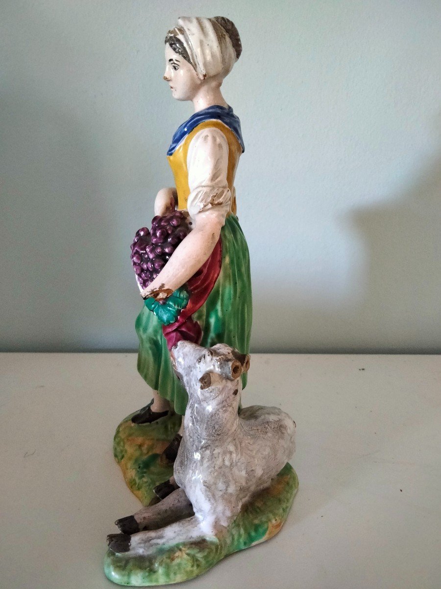 Lunéville Faience Statuette St Clément Grape Harvester Late 18th Century-photo-2