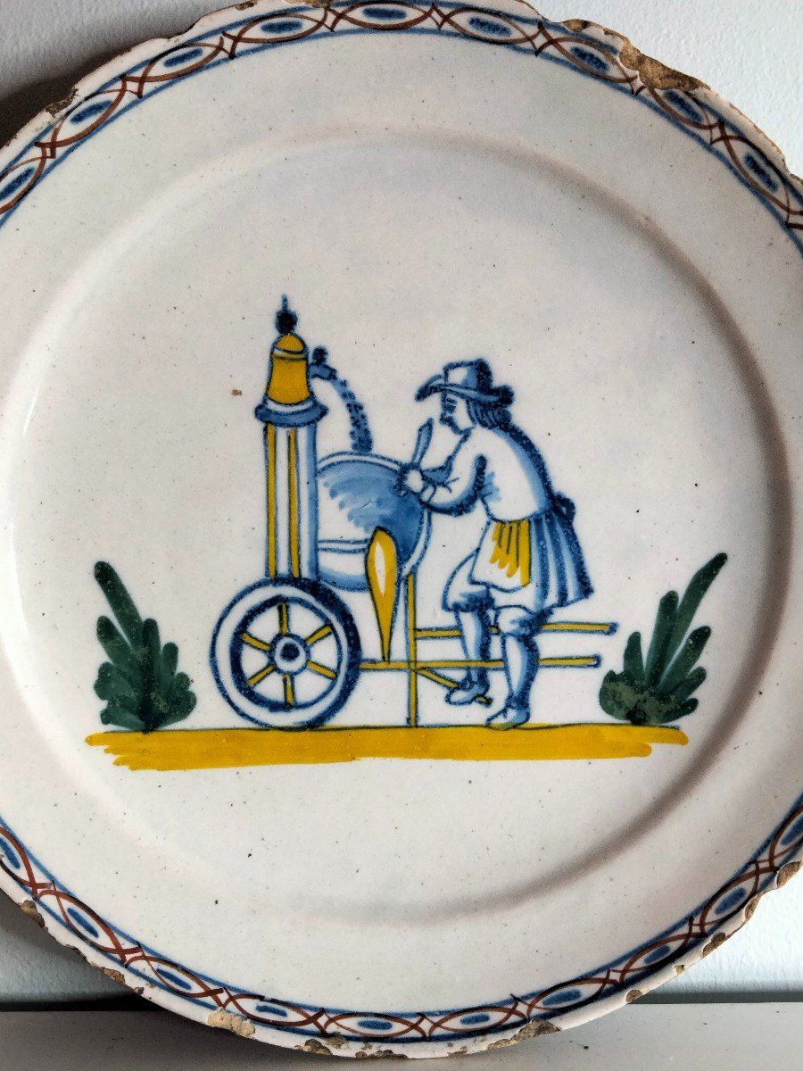 Delft Craft Plate - The Grinder 18th Century-photo-2