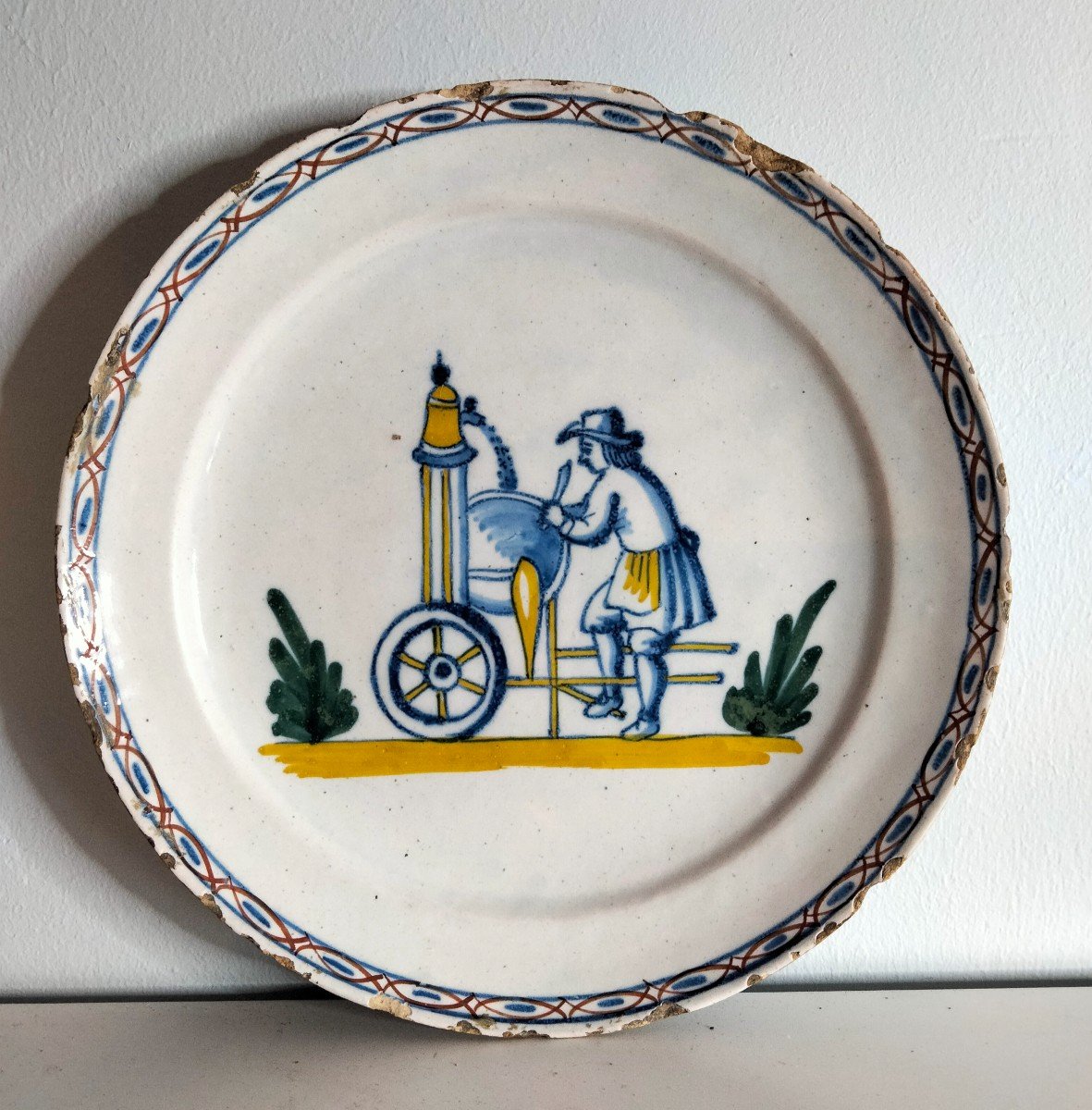 Delft Craft Plate - The Grinder 18th Century