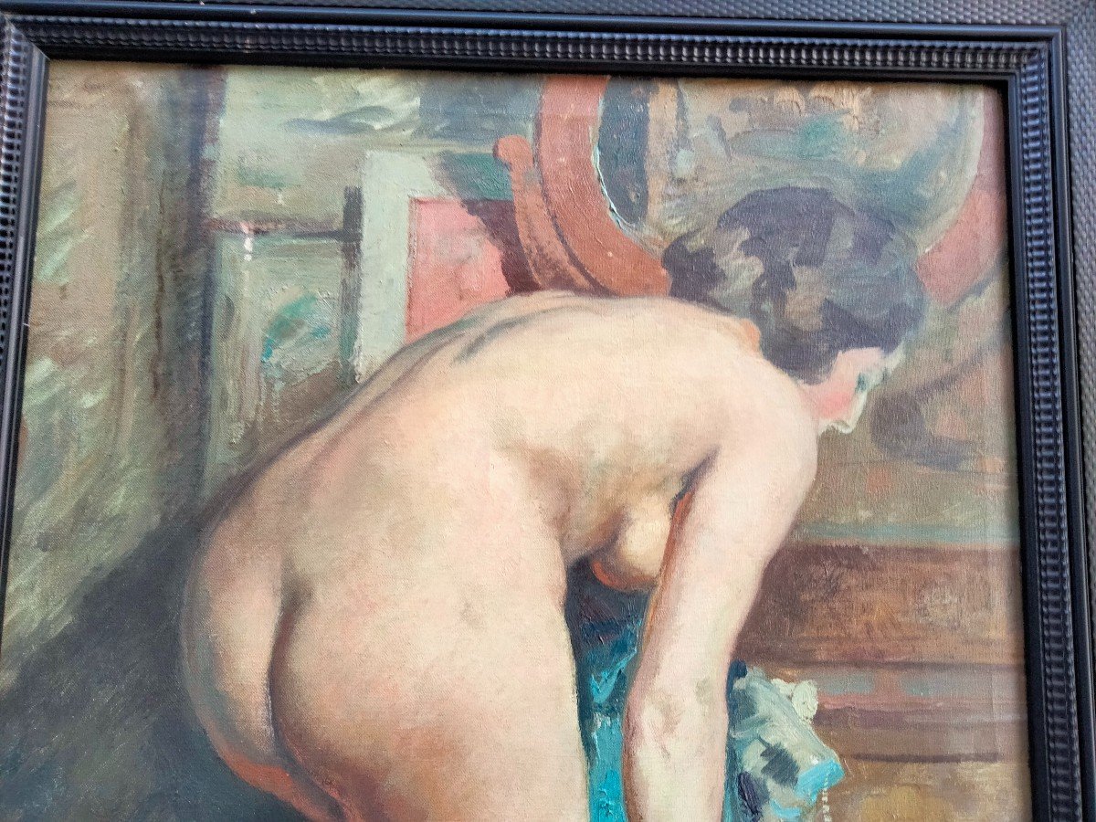 Nude Belgian School By Emile Baes-photo-2