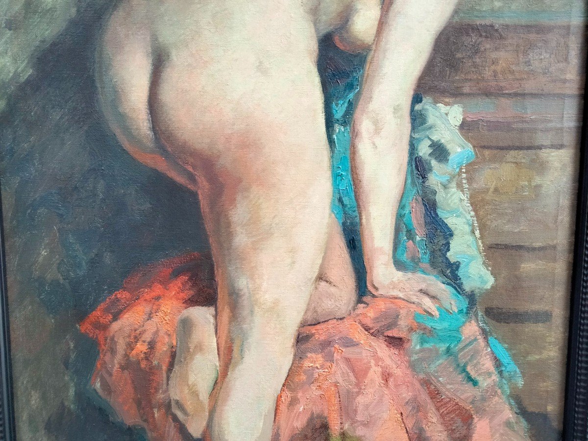 Nude Belgian School By Emile Baes-photo-3