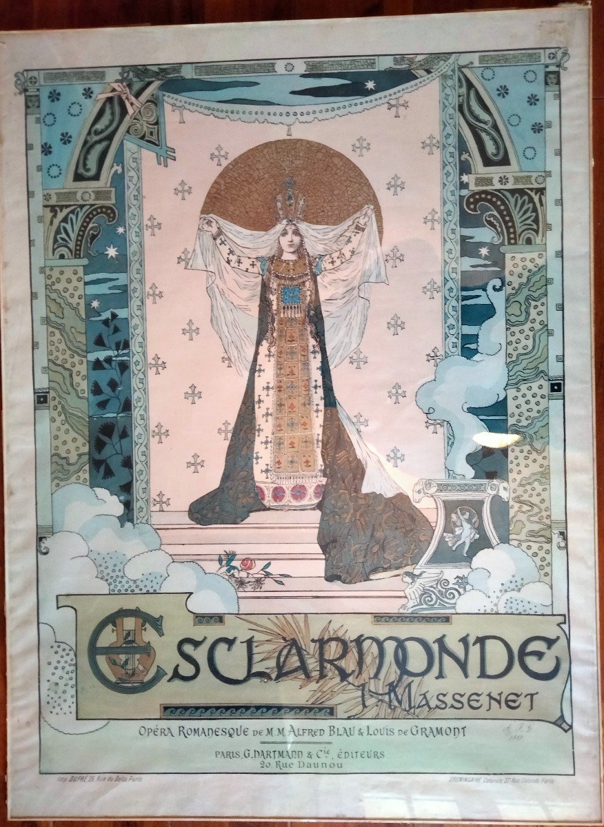 Poster Opera Massenet Esclarmonde 1889