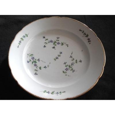 Plate Verneuilh Porcelain De Bordeaux Eighteenth