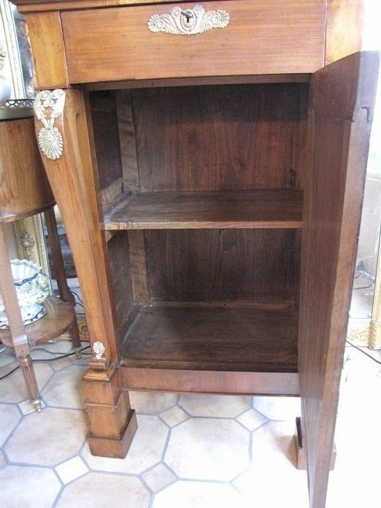 Large Walnut Bedside Table-photo-2