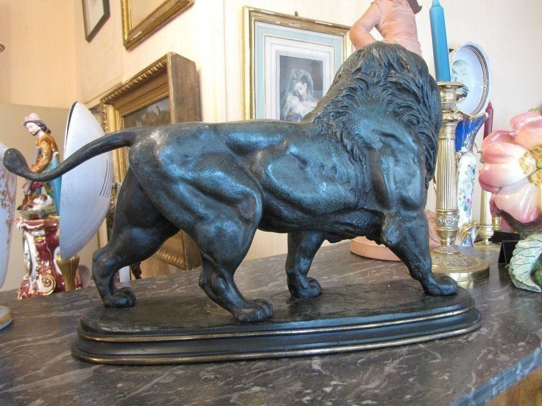 Lion en bronze-photo-4