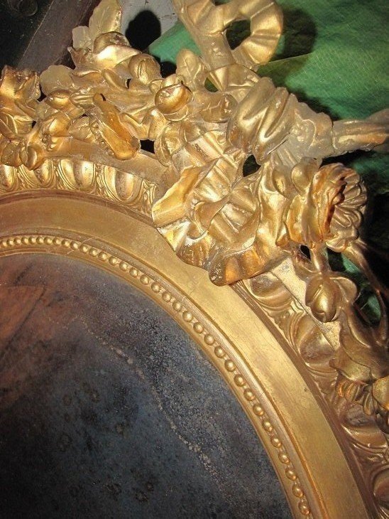 Louis XVI Oval Mirror