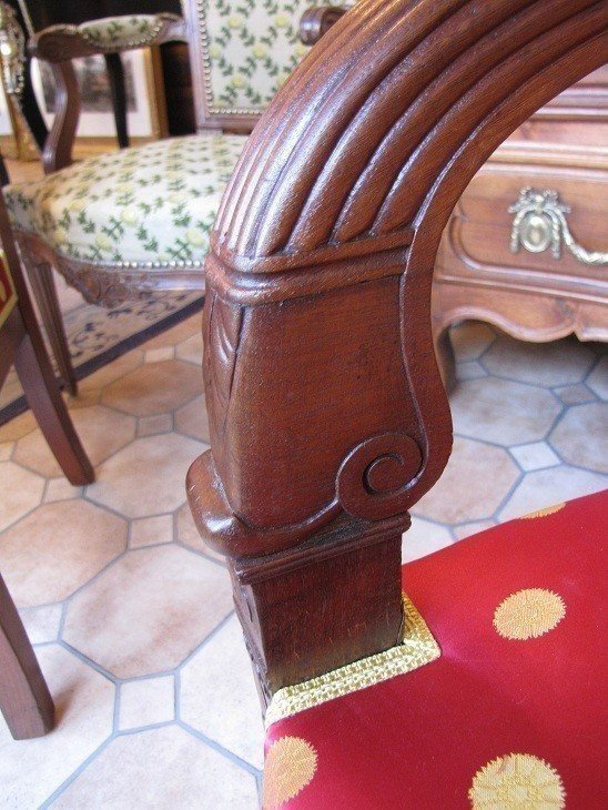 Paire de fauteuils empire-photo-3