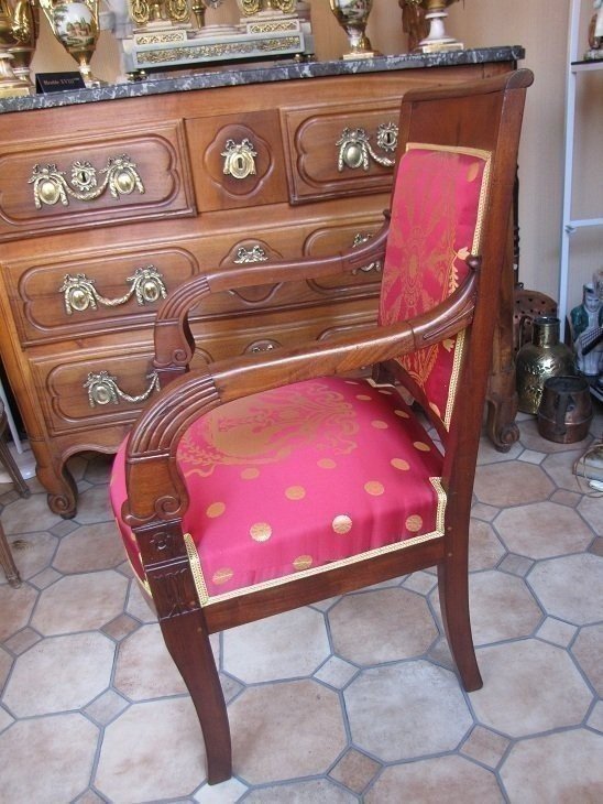 Paire de fauteuils empire-photo-4