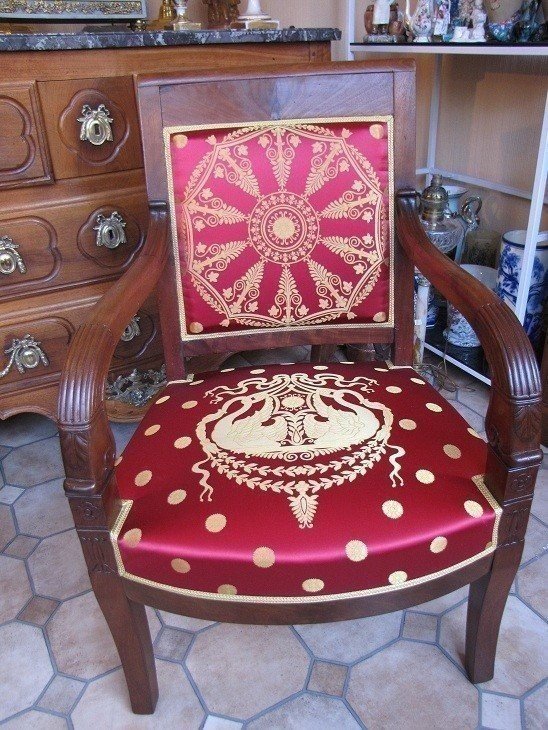 Paire de fauteuils empire