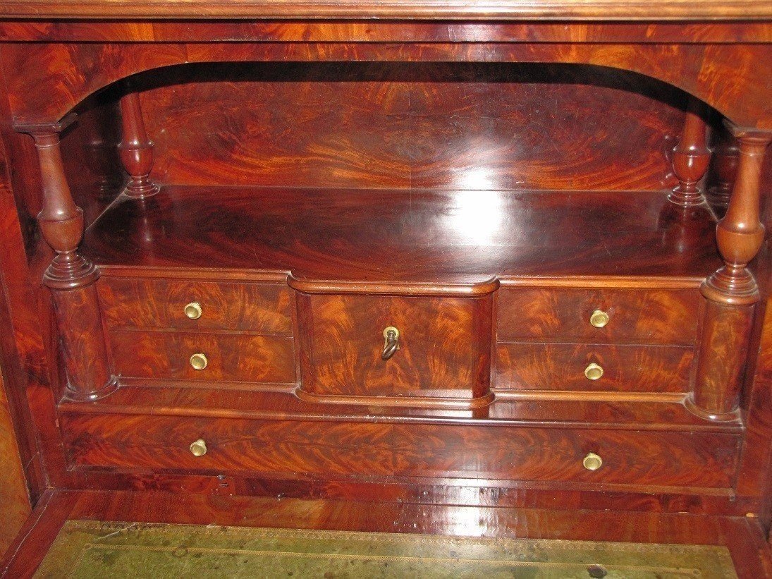 Mahogany Secretary With Doors-photo-4