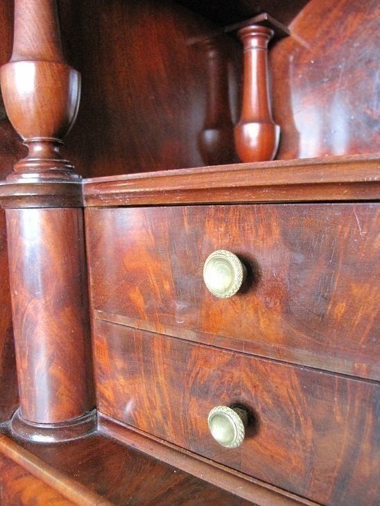 Mahogany Secretary With Doors-photo-4