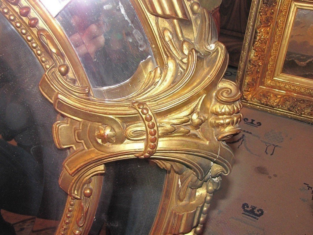 Miroir oval Napoleon III-photo-2