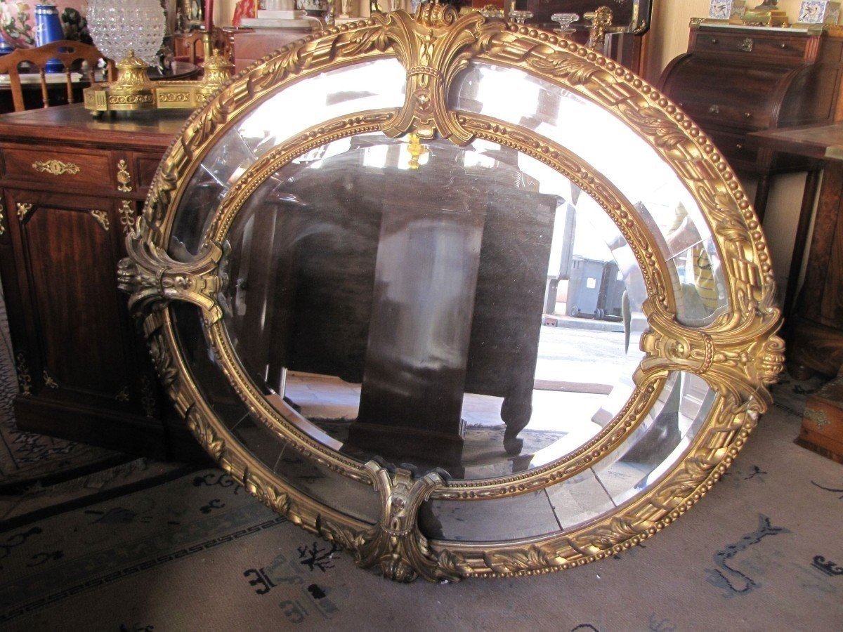 Miroir oval Napoleon III-photo-3