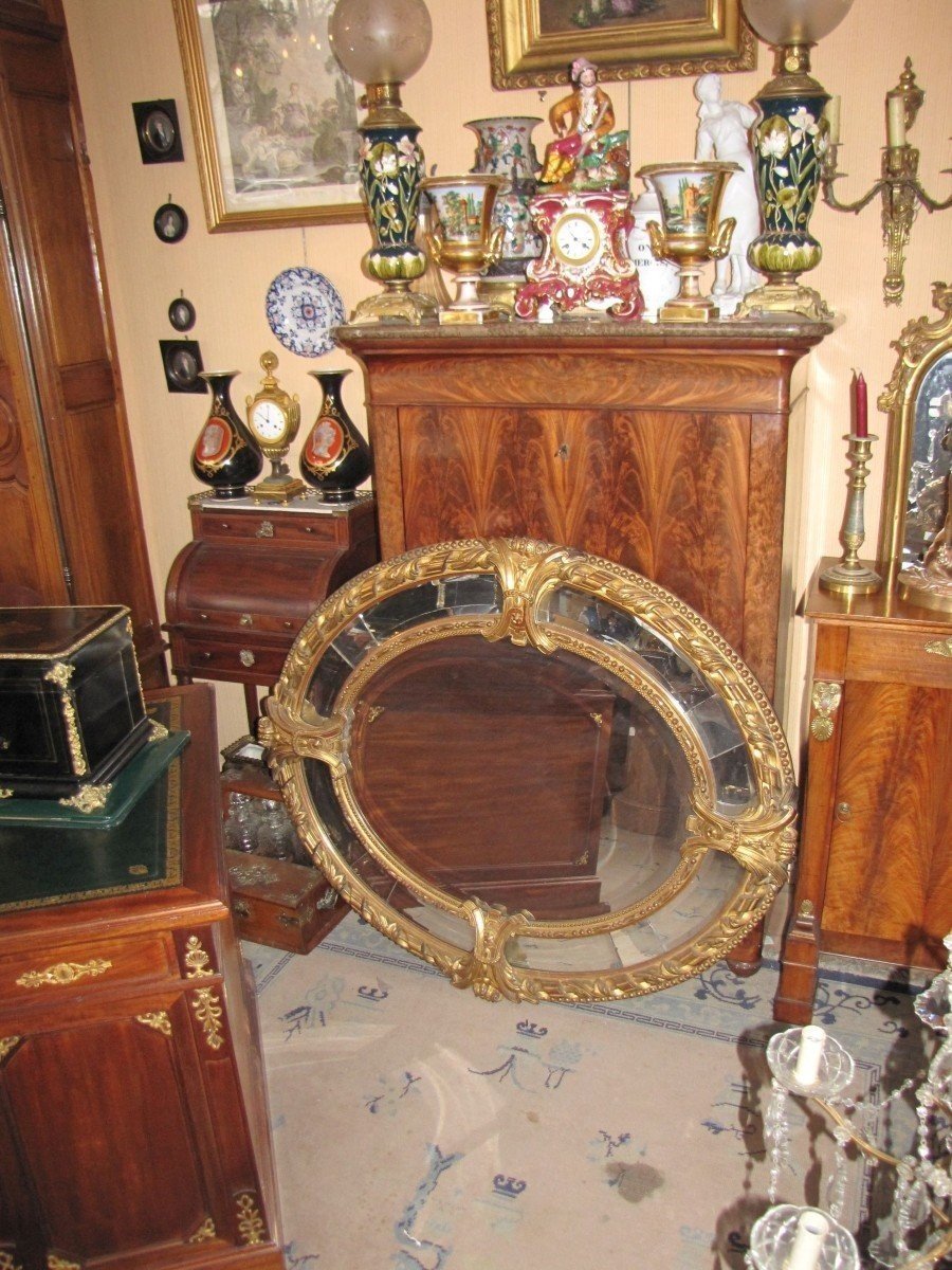 Miroir oval Napoleon III-photo-4