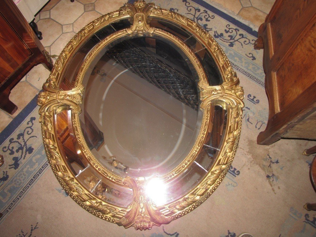 Miroir oval Napoleon III-photo-5