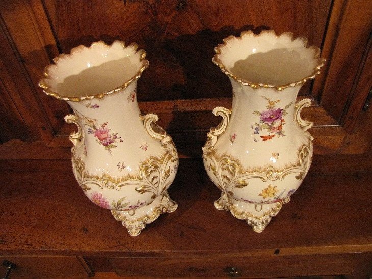 Pair Of Sarguemines Vases-photo-2