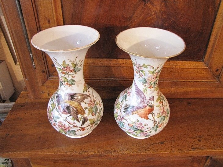 Pair Of Napoleon III Opalines-photo-4